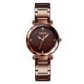 SKMEI Fashion Stainless Steel Lady Elegant Watch Luxury Starry Quartz Watches reloj mujer 9180